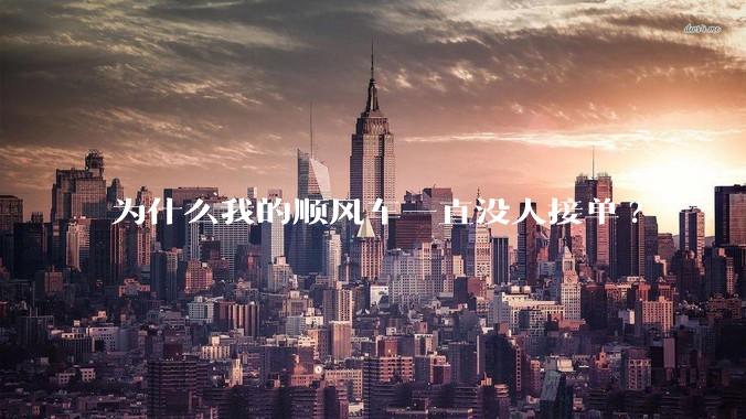 为什么我的顺风车一直没人接单?