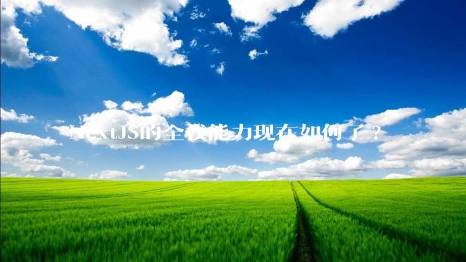 NextJS的全栈能力现在如何了?